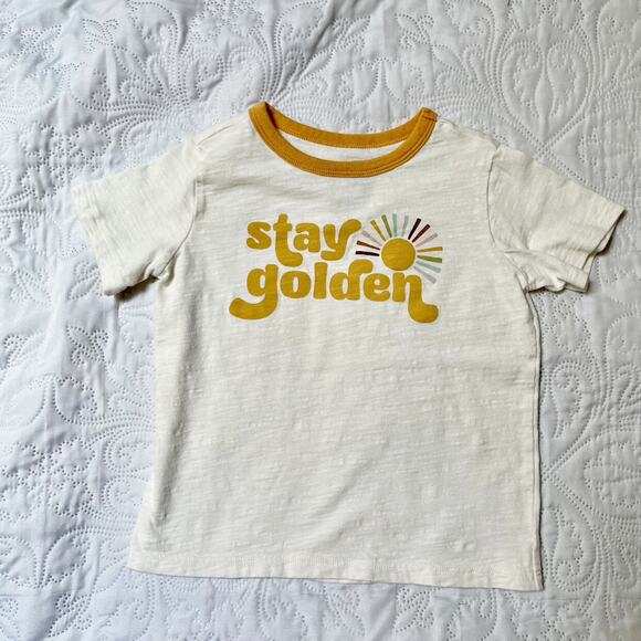 Little Co Stay Golden Ringer Tee Size 3T - Picture 2 of 5